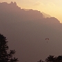A paraglider, near Sorapis, above Cortina d'Ampezzo.
